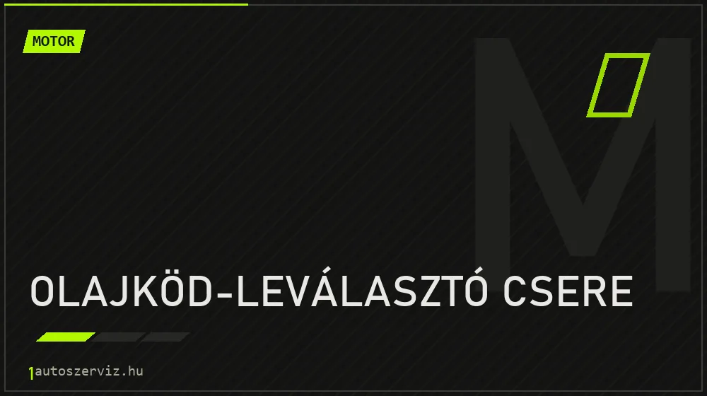 Olajköd-leválasztó csere - Motor Budapesten