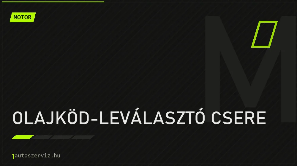 Olajköd-leválasztó csere javítás - motorjavítás