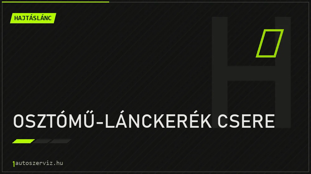 Osztómű-lánckerék csere javítás - hajtáslánc-javítás