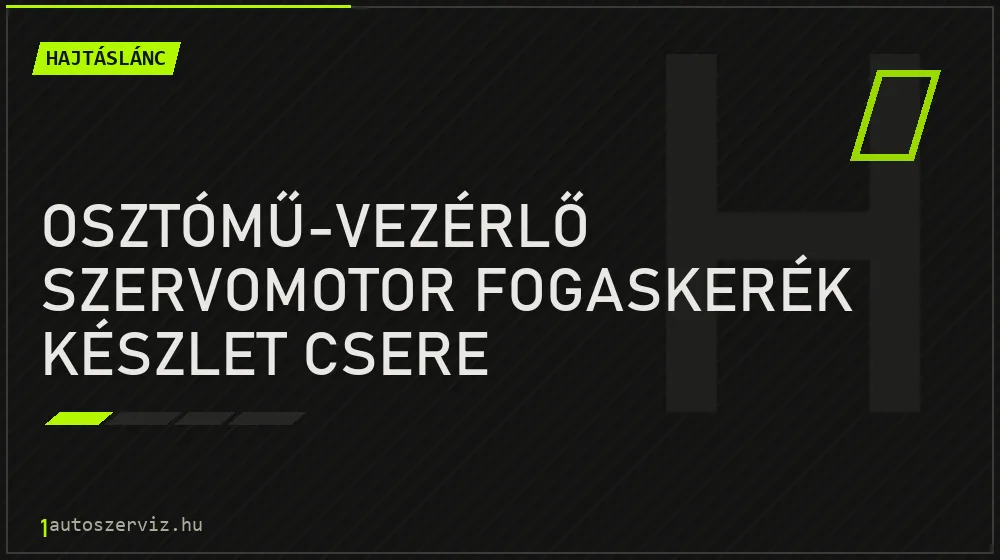 Osztómű-vezérlő szervomotor fogaskerék készlet csere - Hajtáslánc Budapesten