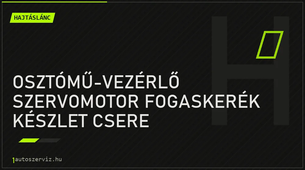 Osztómű-vezérlő szervomotor fogaskerék készlet csere javítás - hajtáslánc-javítás