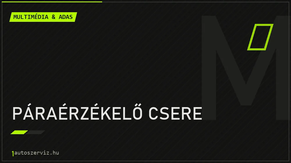 Páraérzékelő csere - Multimédia & ADAS Budapesten