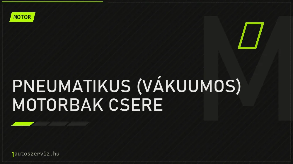 Pneumatikus (vákuumos) motorbak csere javítás - motorjavítás