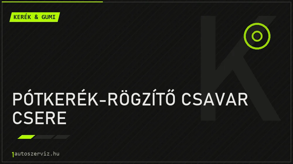 Pótkerék-rögzítő csavar csere javítás - gumiabroncs-szerviz
