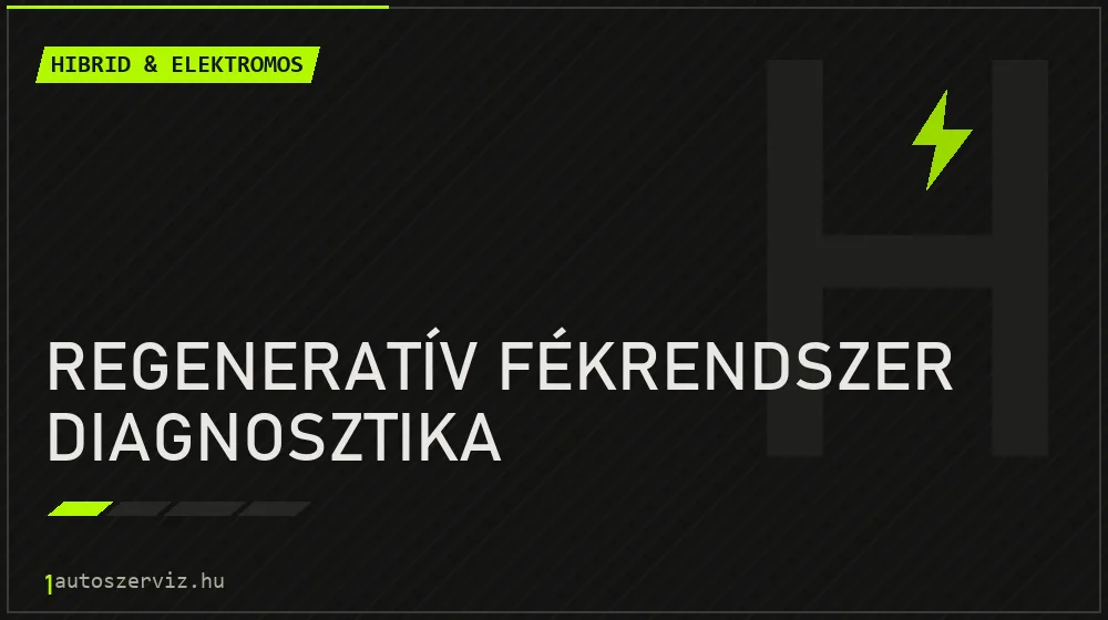 Regeneratív fékrendszer diagnosztika javítás - hibrid- és elektromosautó-szerviz