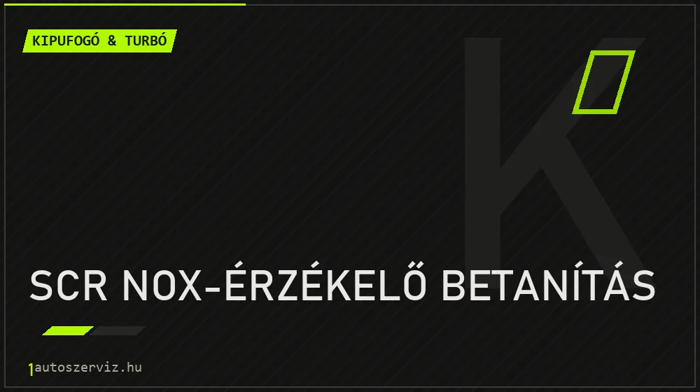 SCR NOx-érzékelő betanítás - Kipufogó & turbó Budapesten