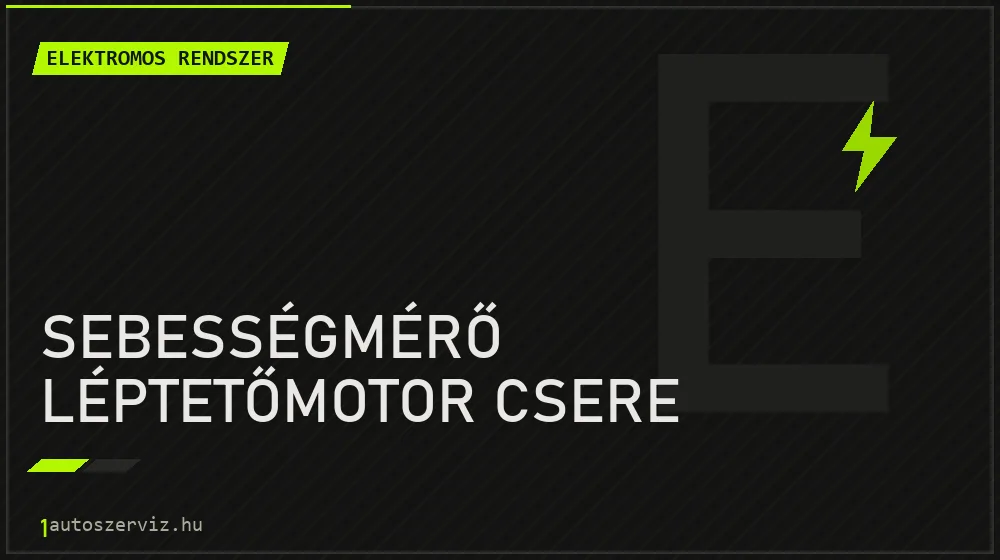 Sebességmérő léptetőmotor csere - Elektromos rendszer Budapesten