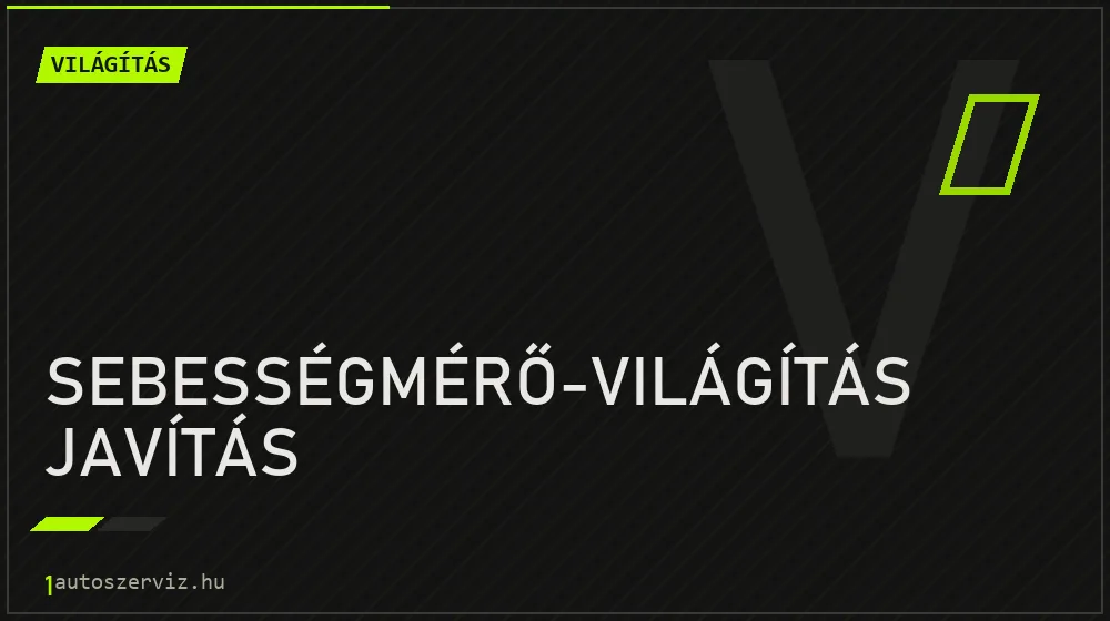 Sebességmérő-világítás javítás - Világítás Budapesten