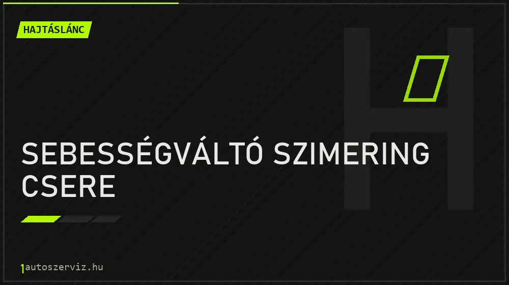 Sebességváltó szimering csere - Hajtáslánc Budapesten