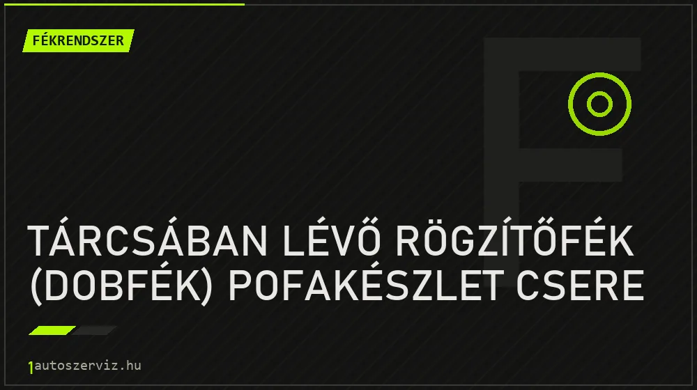 Tárcsában lévő rögzítőfék (dobfék) pofakészlet csere javítás - fékjavítás