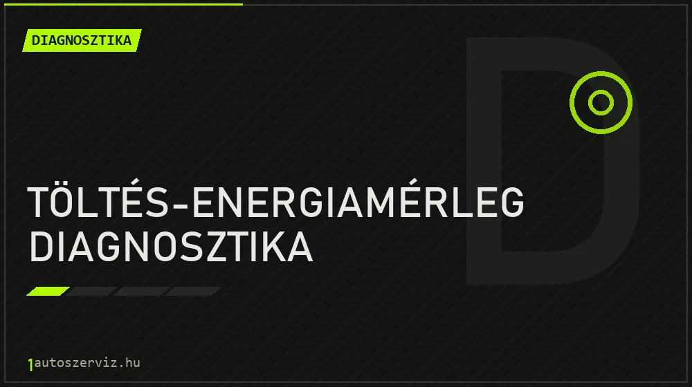 Töltés-energiamérleg diagnosztika javítás - autódiagnosztika