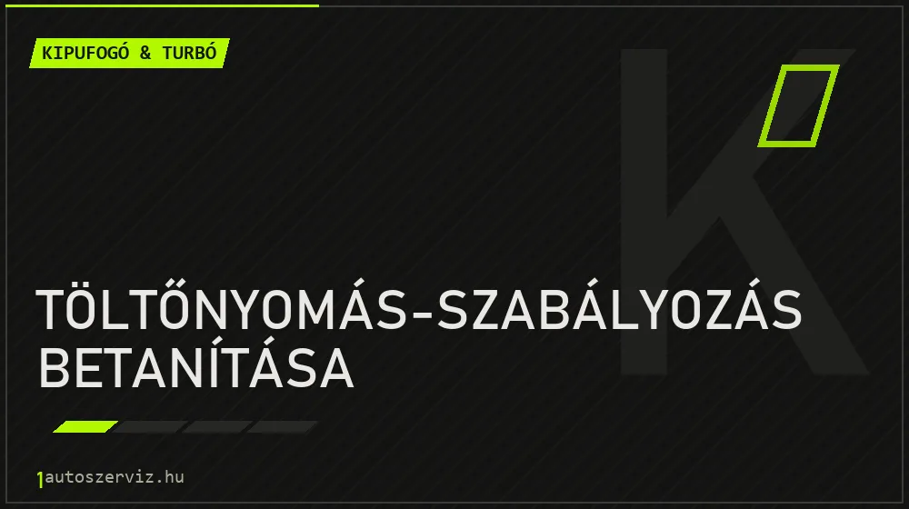 Töltőnyomás-szabályozás betanítása - Kipufogó & turbó Budapesten