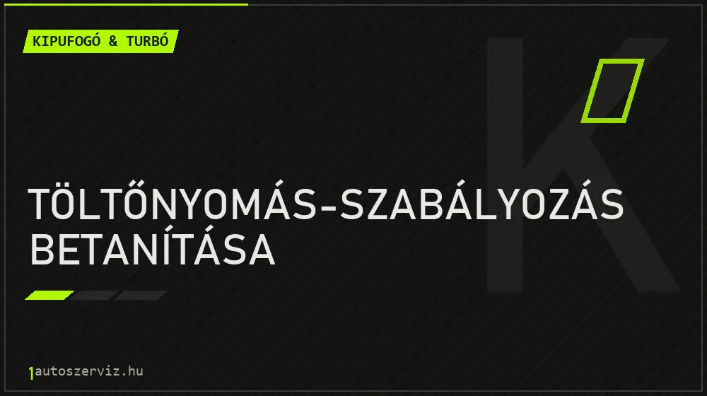 Töltőnyomás-szabályozás betanítása javítás - kipufogó- és turbójavítás