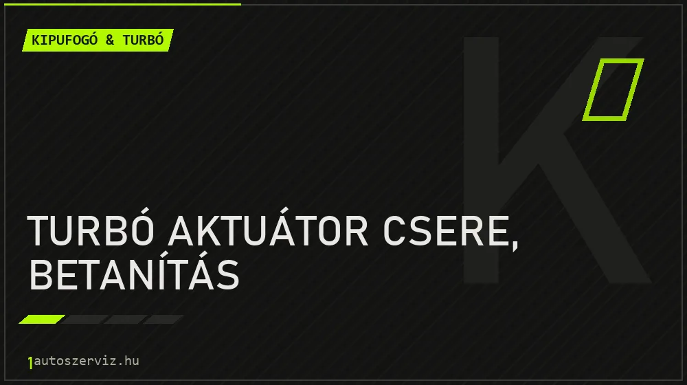 Turbó aktuátor csere, betanítás - Kipufogó & turbó Budapesten