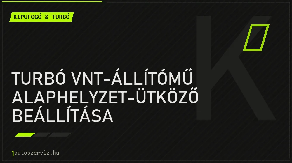 Turbó VNT-állítómű alaphelyzet-ütköző beállítása javítás - kipufogó- és turbójavítás