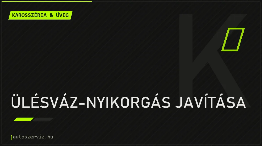 Ülésváz-nyikorgás javítása - Karosszéria & üveg Budapesten