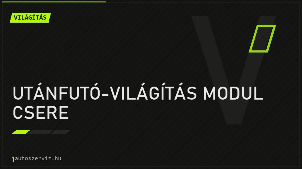 Utánfutó-világítás modul csere javítás - világításjavítás