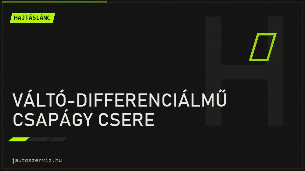 Váltó-differenciálmű csapágy csere javítás - hajtáslánc-javítás