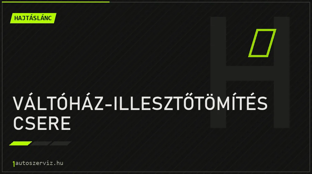 Váltóház-illesztőtömítés csere - Hajtáslánc Budapesten