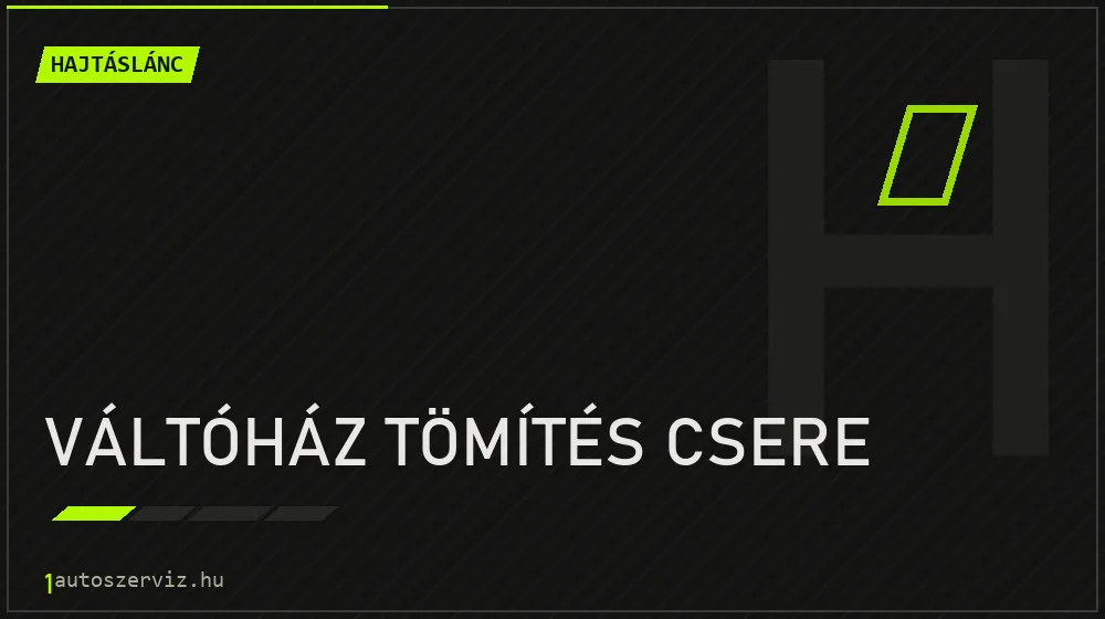 Váltóház tömítés csere javítás - hajtáslánc-javítás