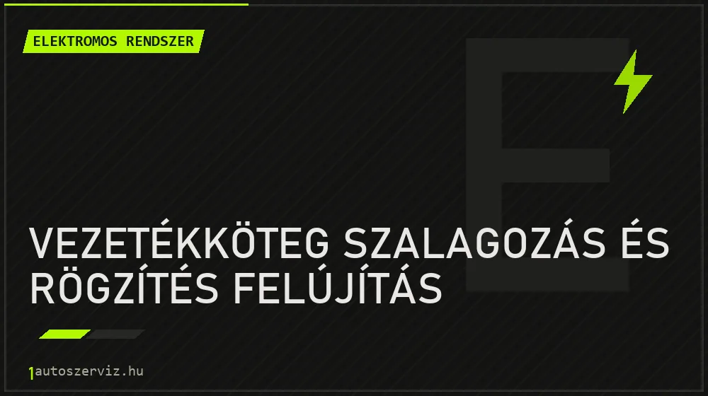 Vezetékköteg szalagozás és rögzítés felújítás - Elektromos rendszer Budapesten