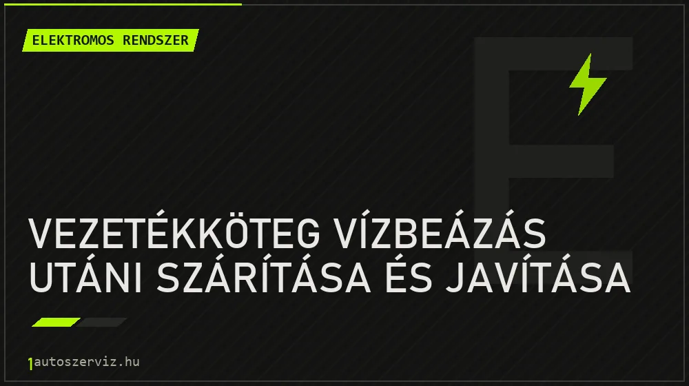 Vezetékköteg vízbeázás utáni szárítása és javítása - Elektromos rendszer Budapesten